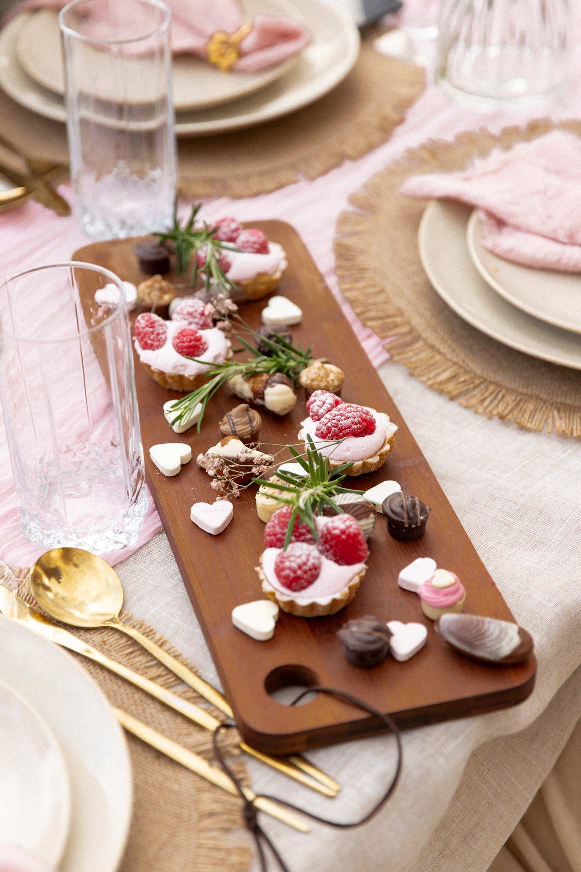 food board for luxury picnic with sweets and hcocolates
